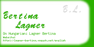 bertina lagner business card